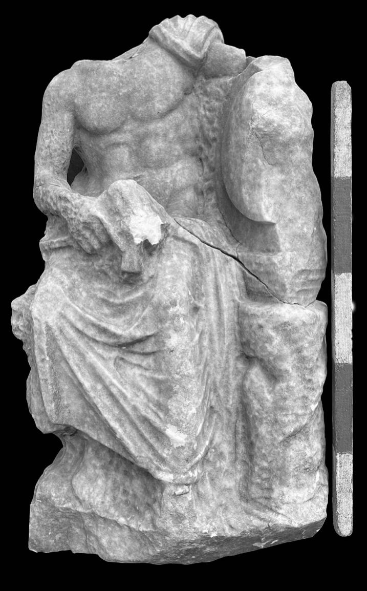 Seated Hephaistos sculpture from Olympos